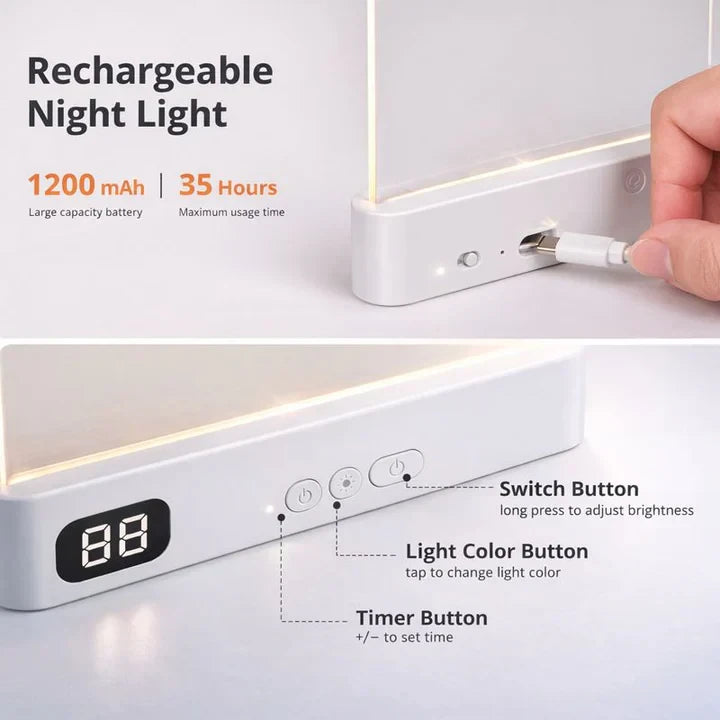 Nest&Nook Night Reading Lamp with Eye-Comfort Light