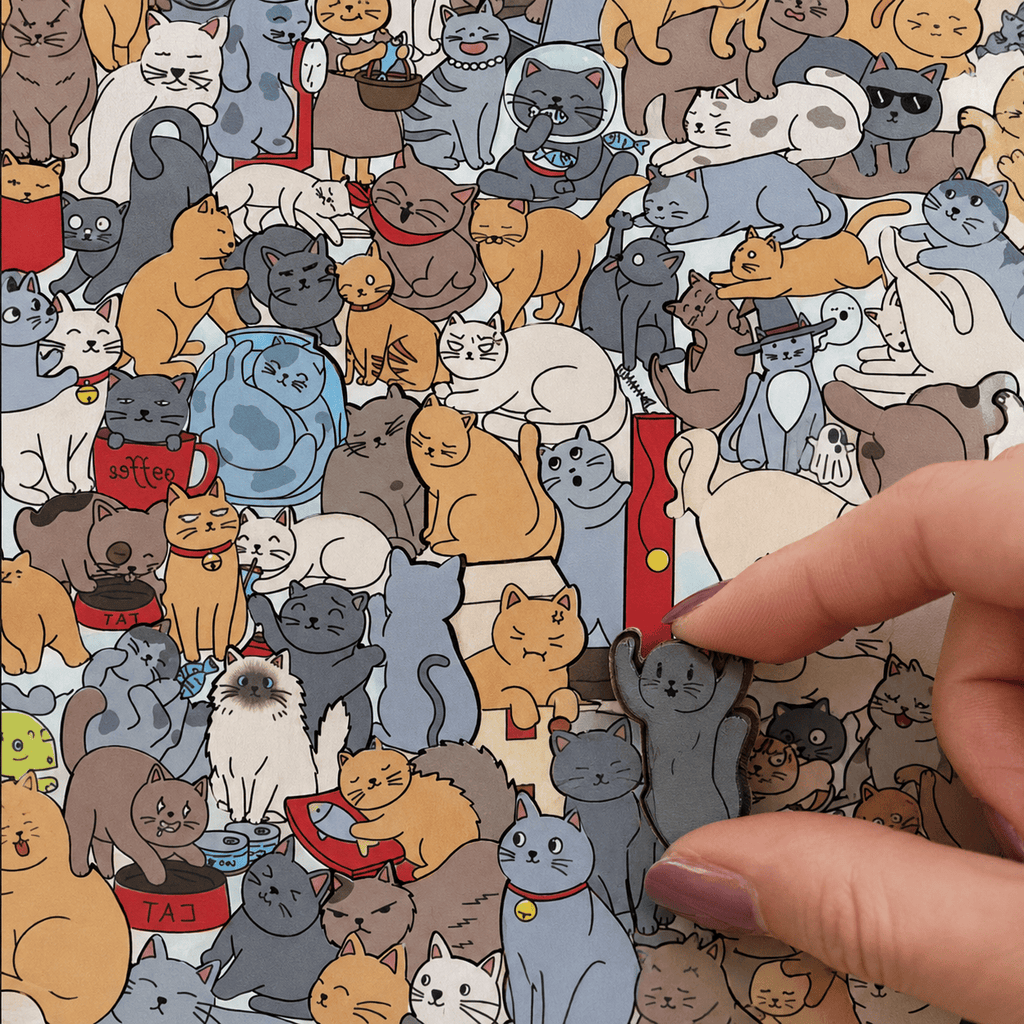 Wooden Cat Keepsake Puzzle