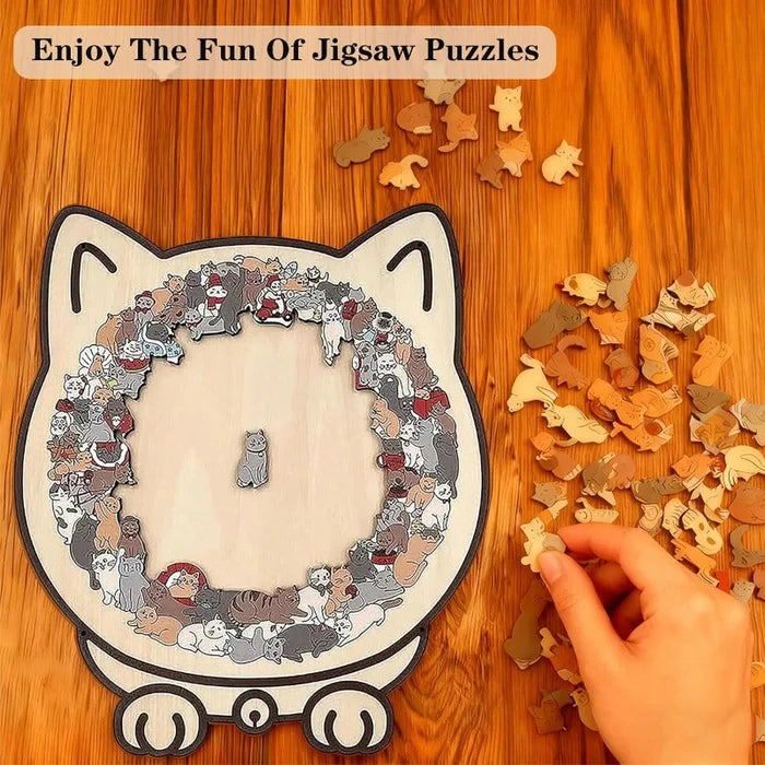 Wooden Cat Keepsake Puzzle