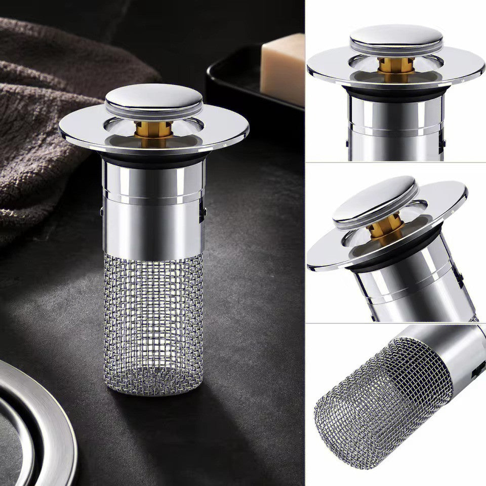2-in-1 Pop-Up Sink Stopper & Drain Filter