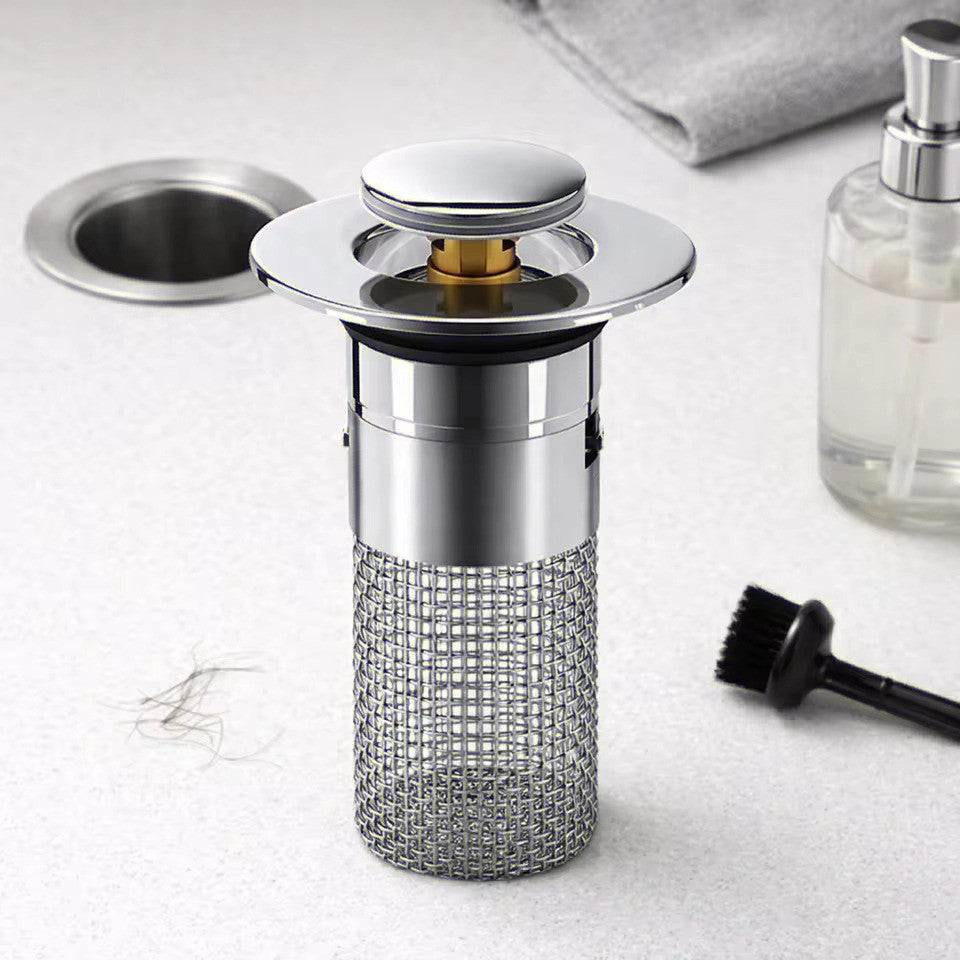 2-in-1 Pop-Up Sink Stopper & Drain Filter