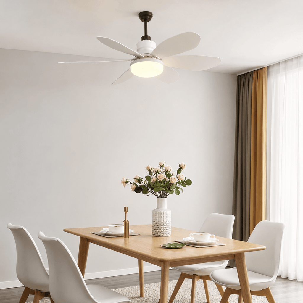 40W LED Ceiling Fan Light with Remote Control | E27 Socket + Free B22 Adapter