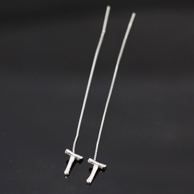 Shiny Alphabet Earrings (Pair)