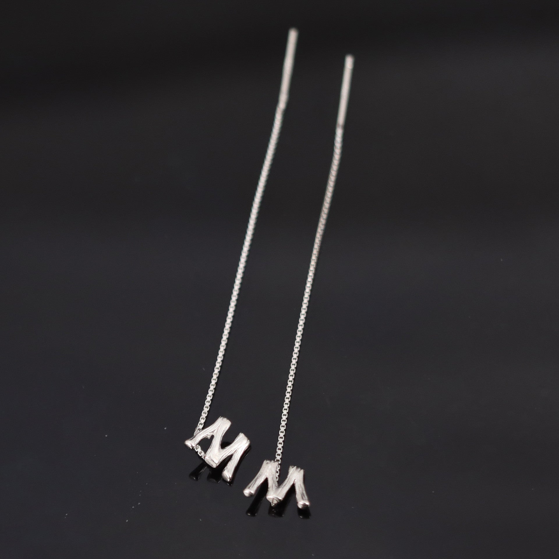 Shiny Alphabet Earrings (Pair)