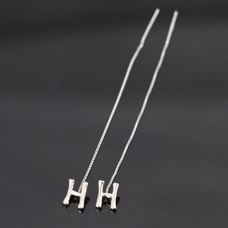 Shiny Alphabet Earrings (Pair)