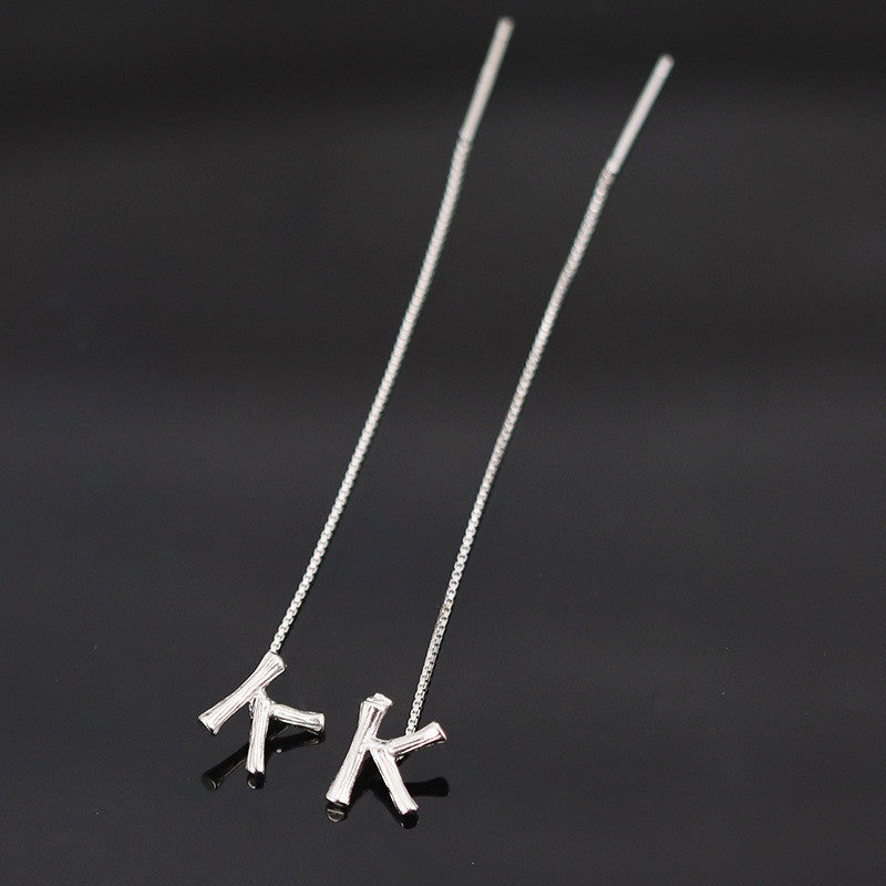 Shiny Alphabet Earrings (Pair)