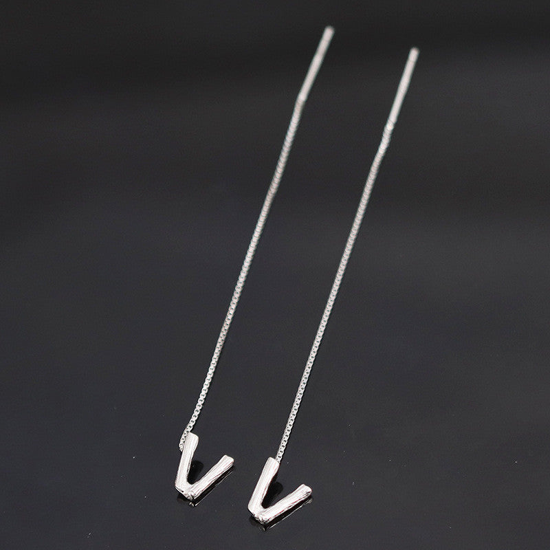 Shiny Alphabet Earrings (Pair)