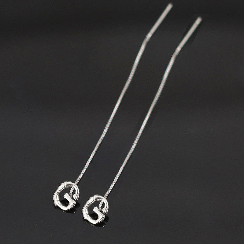 Shiny Alphabet Earrings (Pair)