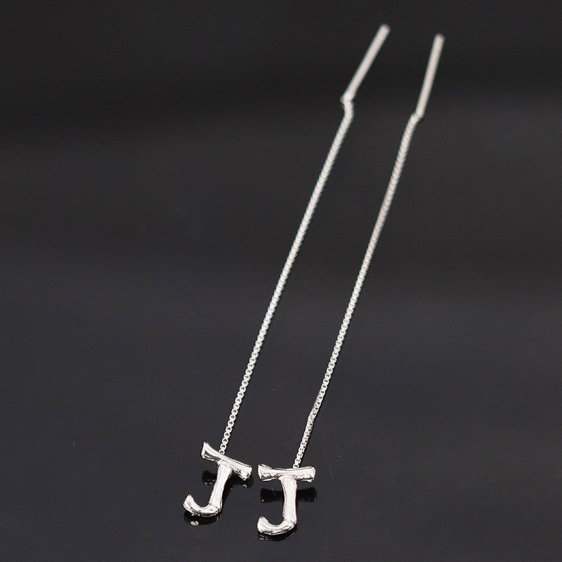 Shiny Alphabet Earrings (Pair)