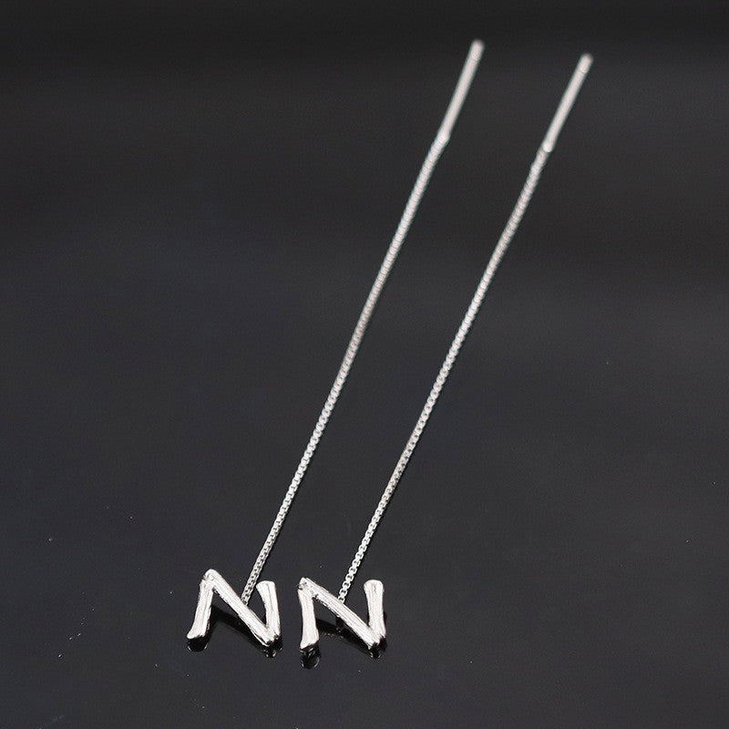 Shiny Alphabet Earrings (Pair)