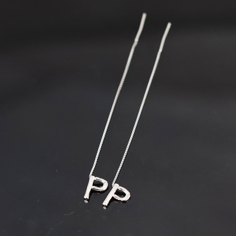 Shiny Alphabet Earrings (Pair)