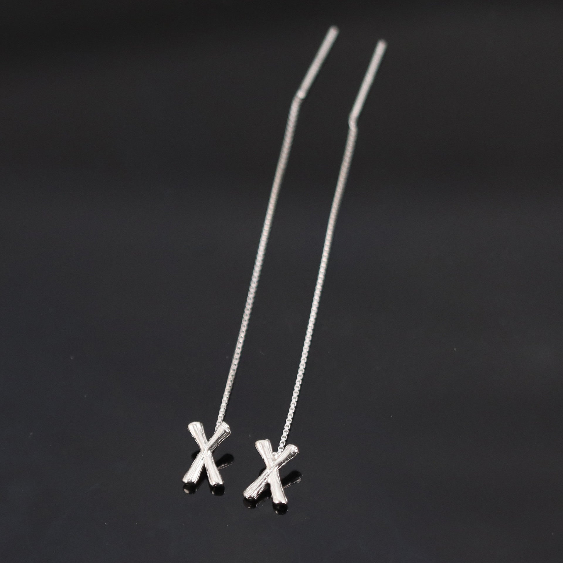 Shiny Alphabet Earrings (Pair)