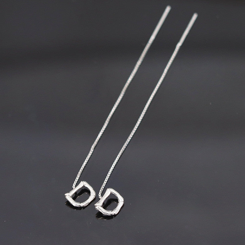 Shiny Alphabet Earrings (Pair)