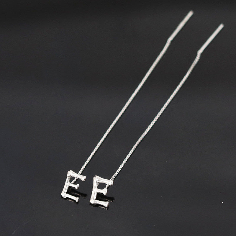 Shiny Alphabet Earrings (Pair)