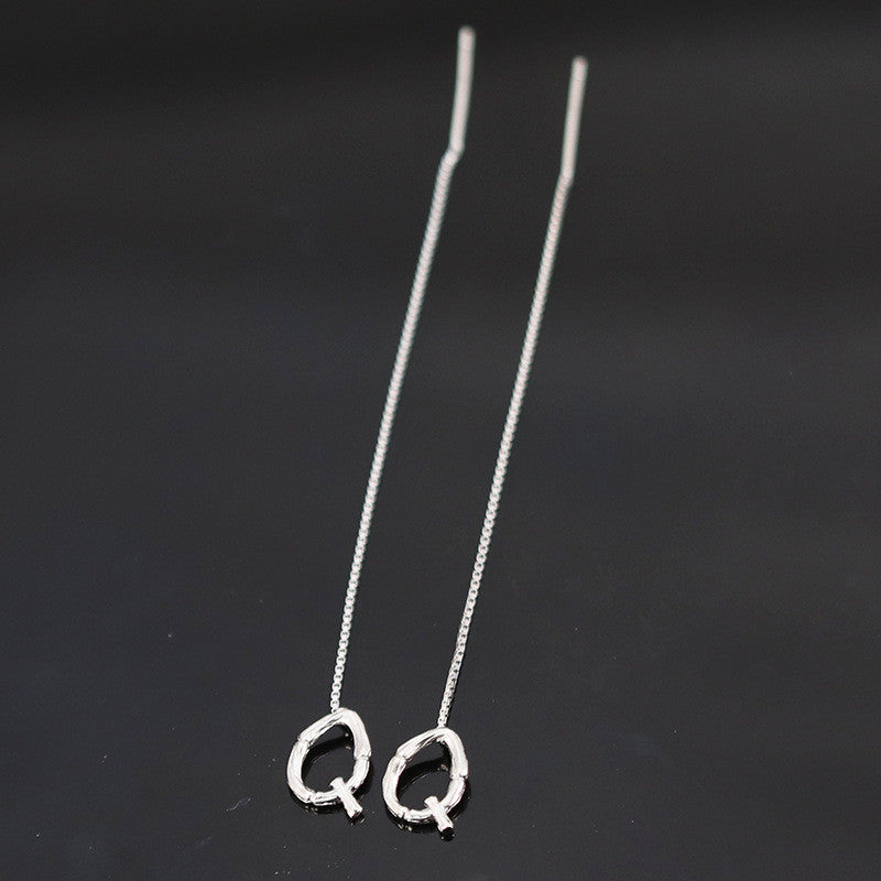 Shiny Alphabet Earrings (Pair)