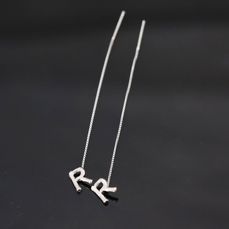 Shiny Alphabet Earrings (Pair)