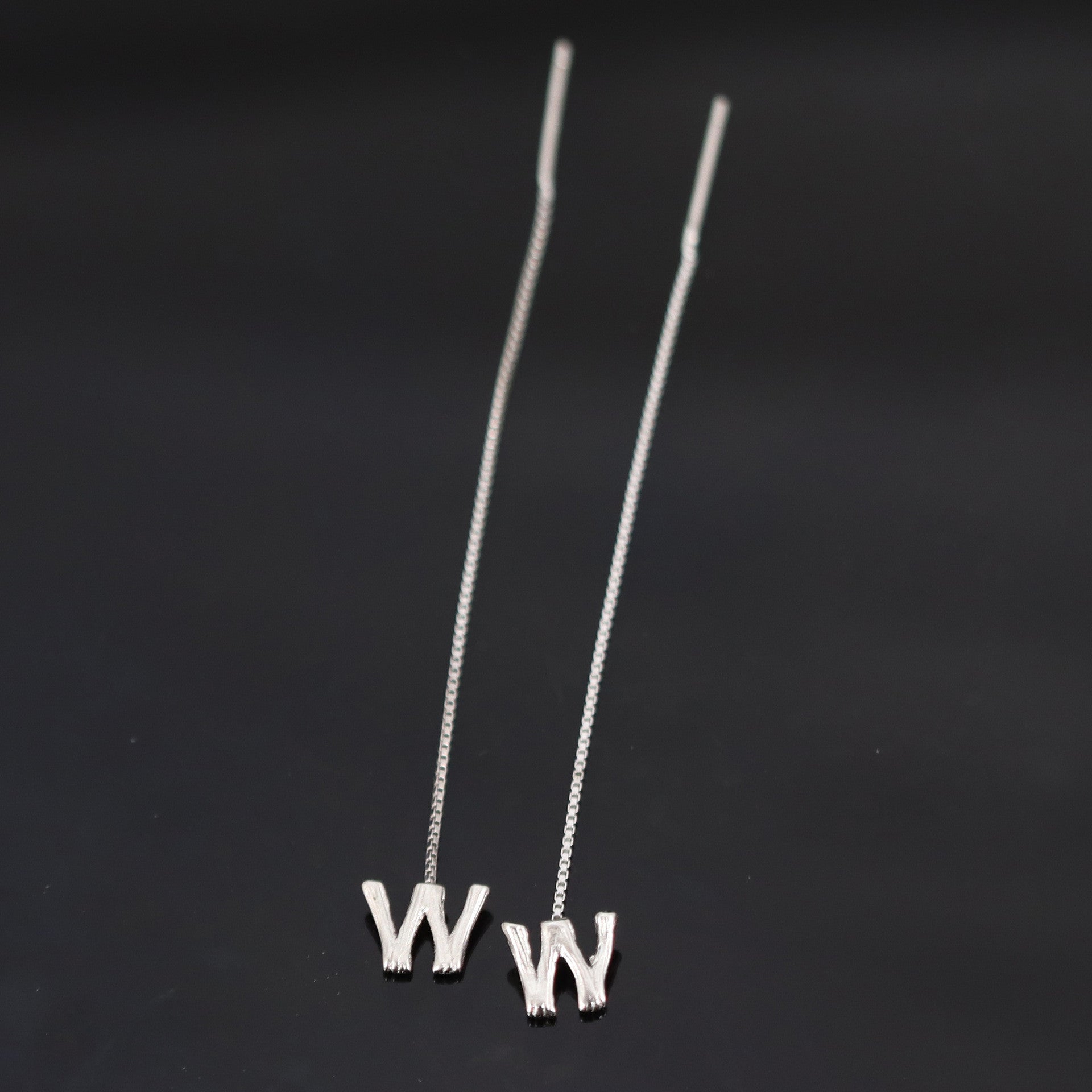 Shiny Alphabet Earrings (Pair)