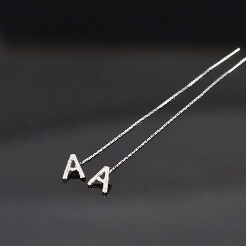 Shiny Alphabet Earrings (Pair)