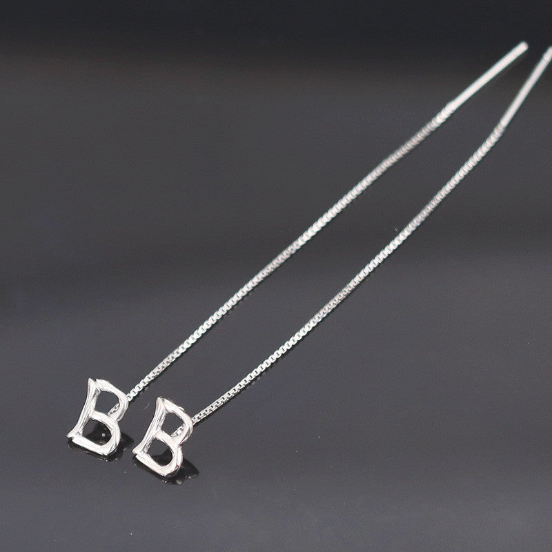 Shiny Alphabet Earrings (Pair)