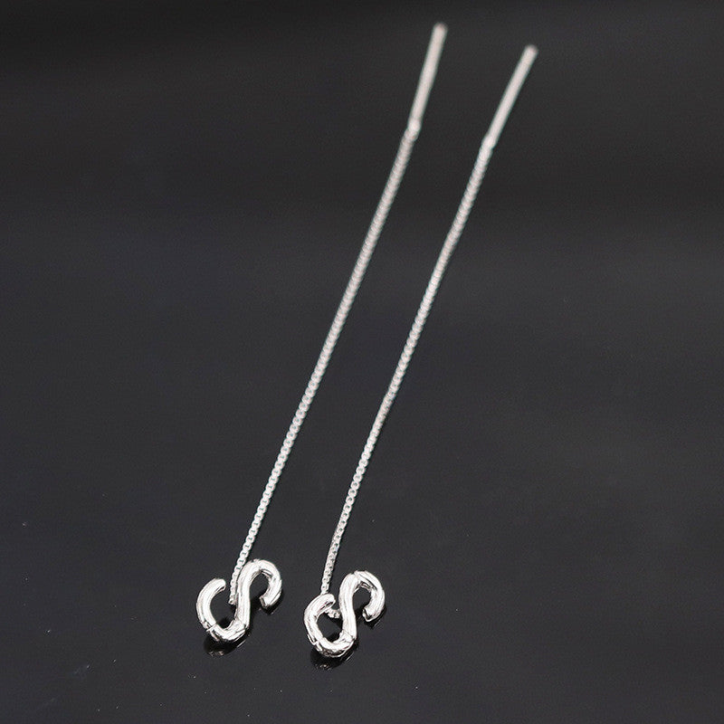Shiny Alphabet Earrings (Pair)