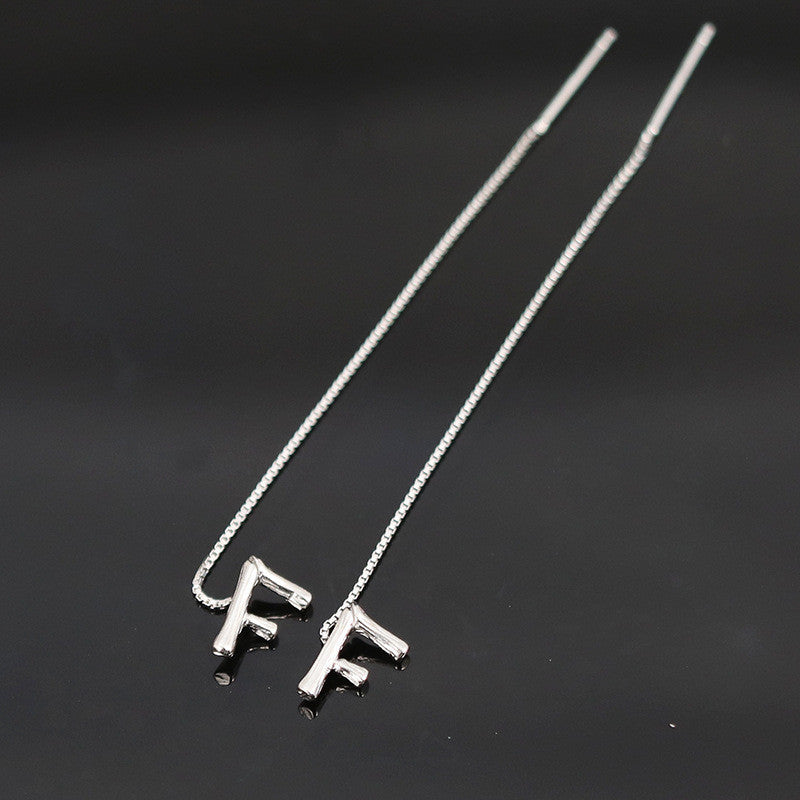 Shiny Alphabet Earrings (Pair)