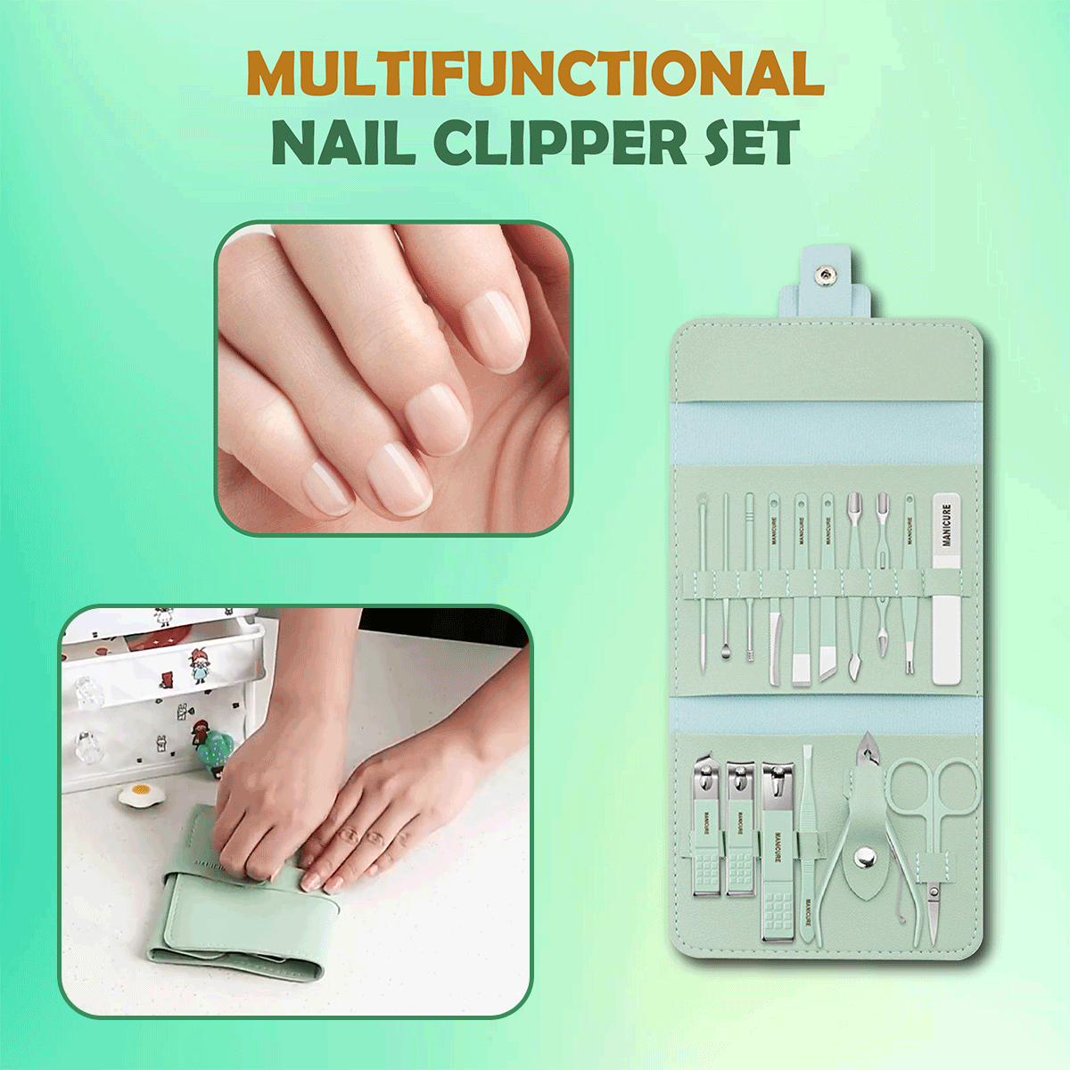 Stainless Steel Nail Clippers Set