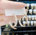 Cross Curved Earrings Luxury Women Accessories