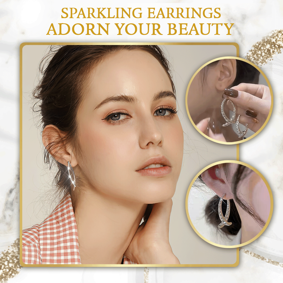 Cross Curved Earrings Luxury Women Accessories