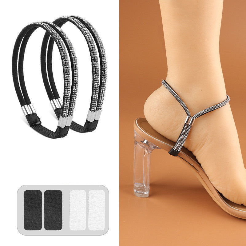 Sparkling Elastic High Heels Shoe Straps