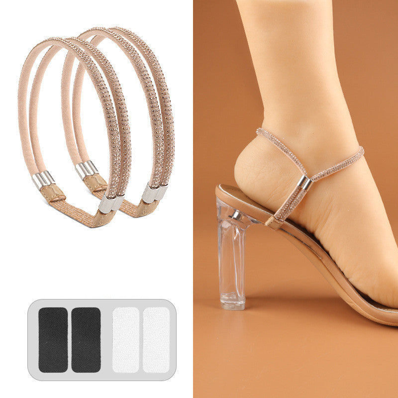 Sparkling Elastic High Heels Shoe Straps