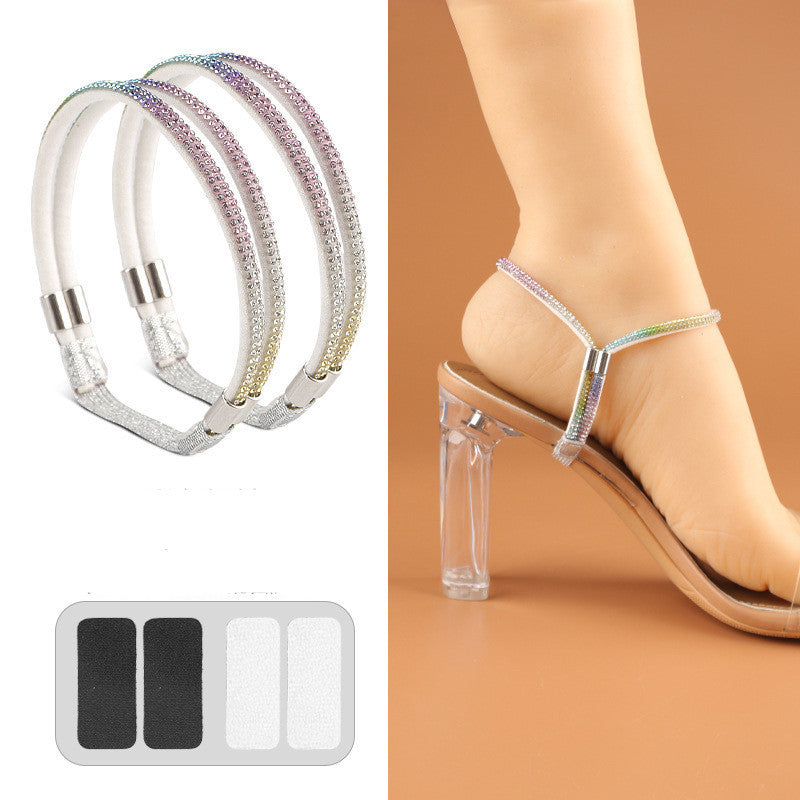 Sparkling Elastic High Heels Shoe Straps