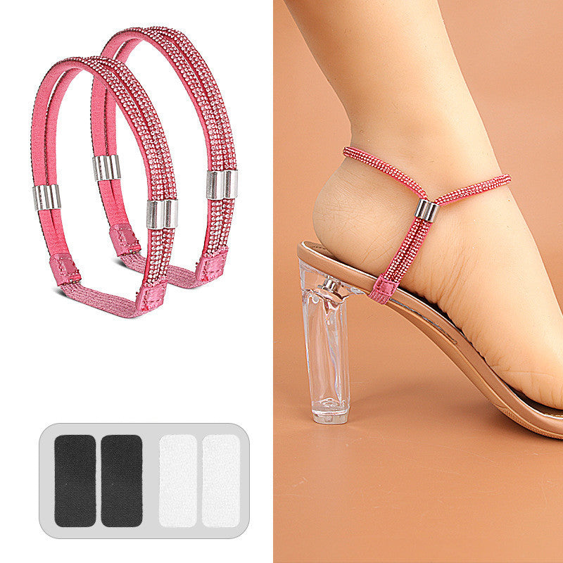Sparkling Elastic High Heels Shoe Straps
