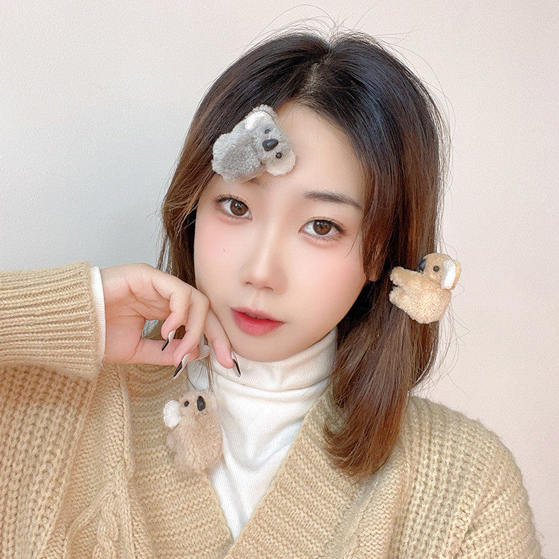 Cute Plush Koala Bear Hair Clips