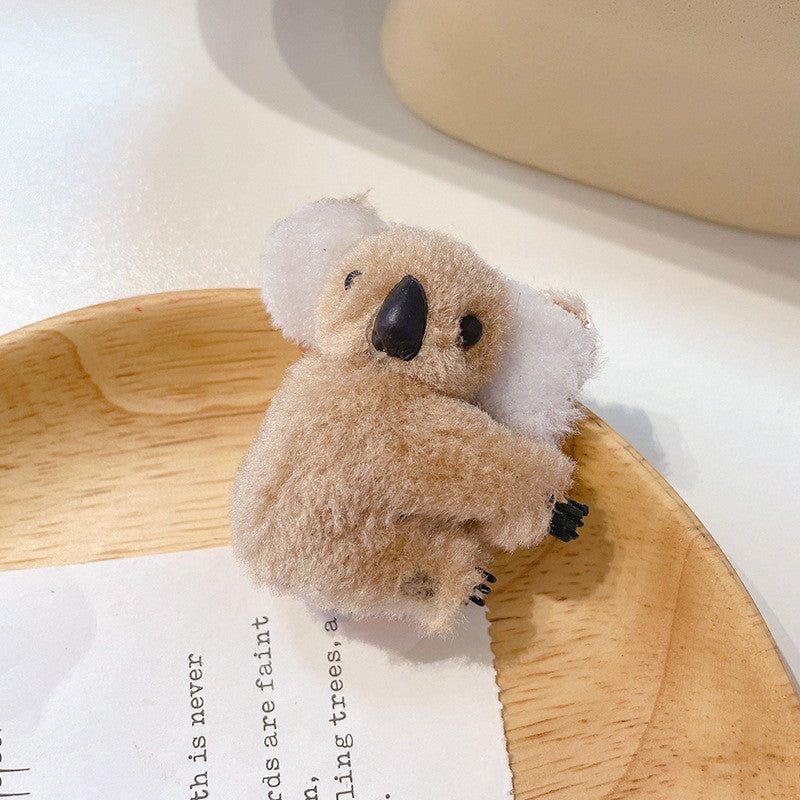Cute Plush Koala Bear Hair Clips